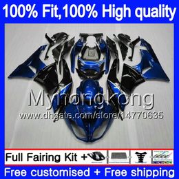 Injection OEM For KAWASAKI ZX-636 ZX6R 2013 2014 2015 2016 2017 Blue black 207MY.7 ZX 636 600CC ZX636 ZX 6R ZX-6R 13 14 15 16 17 Fairing