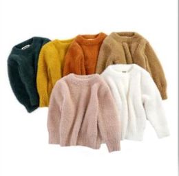 Boys Pullover Cardigan Fashion Outerwear Baby Winter Clothes Girls Fur Fleece Coat Sweaters Kids Outwear Child Long Sleeve Jumper Tops B6286