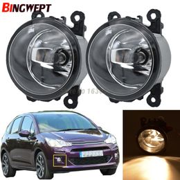 2pcs/pair Fog Lamp Assembly Super Bright LED Fog Light For Citroen C3 FC_ Hatchback 2005-2010 Halogen light