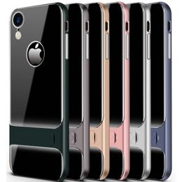 Crystal High Transparent Ultra Light Bracket Phone Case for iPhone X XR XS Max 6 7 8 Plus and Samsung Galaxy Note 9 8 S9 S8 Plus