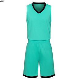 2019 New Blank Basketball jerseys printed logo Mens size S-XXL cheap price fast shipping good quality Teal Green T003nQ