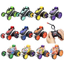 10pcs Wireless Remote Flip Car Electric Tumbling Stunt Graffiti Remote Control Christmas Gift Kids Competition Toys by Hope12