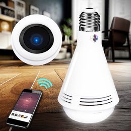 360° HD 960P 1080P WiFi IP Camera LED Light Bulb bluetooth Speaker Security Monitoring - B