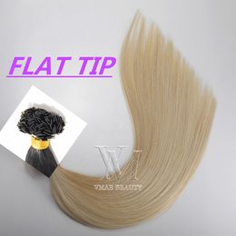 hair drawn Australia - VMAE 100% Virgin Remy Single Donor Double Drawn Top Quality Piano color #60 #20 Flat I U Tip Straight keratin Glue Human Hair Extensions