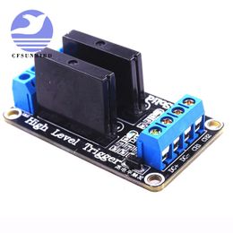 5V DC Plastic 4 Way High Level Solid State Relay Module Broad with Fuse