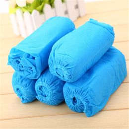 New Dust proof and antiskid thickened Disposable Galosh Blue Non-woven Fabric Shoe Cover Wear resistant and breathable Shoes Covers T9I00385