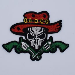 2018 New Hot Sale American Cowboy Skull Guns Patch Biker Jacket Vest Large Iron On Hat Hoodie Backpack Ideal For Birthday Gift