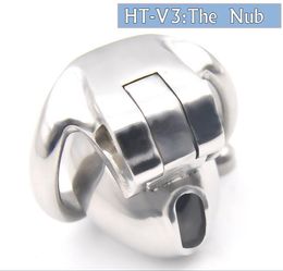 Latest Design The Nub of HT V3 316 Stainless Steel Male Cock Cage With Penis Ring Bondage Lock Chastity Device Adult BDSM Sex Toy A380-SS 58