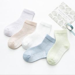 Children's Socks Spring Summer New Boys Girls Cotton Thin Breathable Baby Mesh Sock white soft for newborn toddlers infant