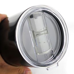 20oz 30oz Clear Drinkware Lid Transparent Mugs Cups Lids Covers Cars Beer Mug Splash Spill Proof Waterproof Sealing Cover DBC BH2726