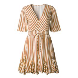 Women Summer Chiffon Casual Dresses 2019 Boho Style Beach Dress Fashion Short Sleeve V-Neck Striped A-Line Party Dress Sundress Vestidos