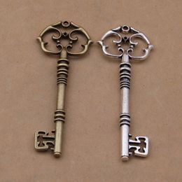 alloy key Charms Antique silver Charms Pendant For necklace Jewellery Making findings 83*31mm