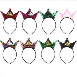 Sequins Baby Headband Girls Princess Crown Glitter Hair Sticks Headwear Dance Festival Party Hair Band Photography Hair Accessories C5882