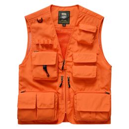 15 Fickor Män Kvinnor Utomhus Multi-Pocket Fiske Camping Jakt Vandring Vandring Fotografi Avtagbar Taktisk Man Vest T200610