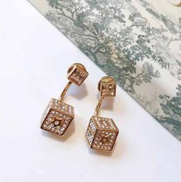 Wholesale-fashion designer Jewellery earrings women diamond earrings Simple fashion wedding anniversary gold earrings