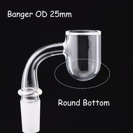 High Quality 3mm Beveled Edge Round Bottom Quartz Banger Nails With 10mm 14mm 18mm Male Female Joints Quartz Nails For Glass Water Bongs