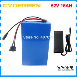 Free customs duty 1500W 51.8V 14S Lithium ion battery 52V 16AH Electric bike battery use NCR18650BD 3200mah cell 30A BMS