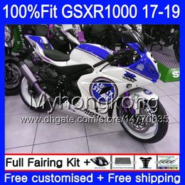 Injection For SUZUKI GSX-R1000 L7 L8 GSXR 1000 2017 2018 2019 331HM.51 GSX R1000 K17 Lucky blue GSXR-1000 GSXR1000 17 18 19 Fairings kit