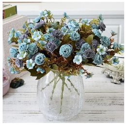 Bright colors Artificial flowers six colors is optional carnation bouquet 11 Flower Heads for Home Decorations Silk flowers