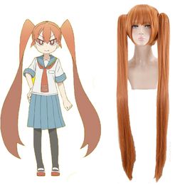 How clumsy you are Miss Ueno Ueno Orange Cosplay Wig Straight Ponytails Hair Wig