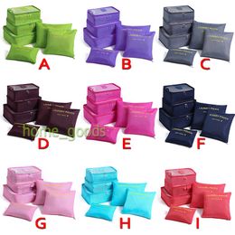 2 cube storage UK - 6pcs set Travel Storage Bags Waterproof Portable Men Women Luggage Clothes Cosmetic makeup Organizer Cube Bags Underwear Bra Pouch 2 Zippers