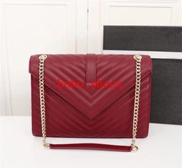 Famous Sheepskin tote bag shoulder bags V pattern real leather handbags fashion crossbody bag brands Bag purse big size 30cm