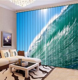 Seaside creature Curtain office Bedroom 3D Window Curtain Luxury living room decorate Cortina