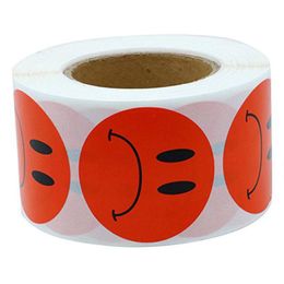 1inch Round 1000pcs Red Crying Face Adhesive Stickers Labels Children Game Paper Labels