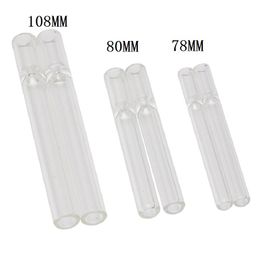 108mm 80mm 78mm Glass One Hitter Pipe Steamroller Hand pipes tobacco dry herb bat Glass Philtre Tips For Smoking Accessories