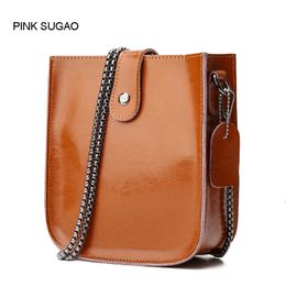 Pink sugao designer women shoulder bags luxury genuine leather crossbody bags fashion handbag chain bag high quality factory wholesales bag