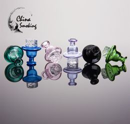 Smoking Cyclone Riptide Carb Cap Spinning Glass For 25mm flat top banger Dome with air hole Terp Pearl Quartz Banger