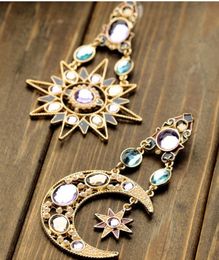 Fashion-jewelry new diamond sun moon sea goddess earrings pendant