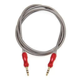 Aux Cable Speaker Wire 3.5mm Jack sliver ring matel Audio Cable For Car Headphone Adapter Jack 3.5 mm Speaker Cable For MP3 MP4