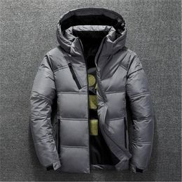 Outdoor Short Hooded Down Jacket Man Designer Solid Color Zipper Lapel Neck Coats Removable Hat Hot Sell Long Sleeved Outerwear Clothing