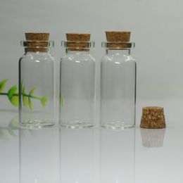 10cc Clear Glass Wishing Bottle 10ml Vials with Cork Empty Sample Jars Mini Glass Bottle WB2155
