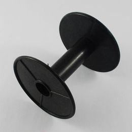 10pcs Plastic Spools Wheel Black Empty Wire Bobbins Round for Beading Cord String Ribbon Jewelry Accessories F80