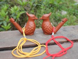 ocarina bird Canada - Bird Shape Whistle Ceramic Creative Kid Favor Whistling Toys Gift Retro Style Fun Design Water Ocarina High Quality 0 98yx ZZ