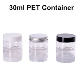 80 X High Quality 30G/30ML (1 OZ) Round Clear PET Jars With Alumimun/PP Lids For Beauty and Health Aids