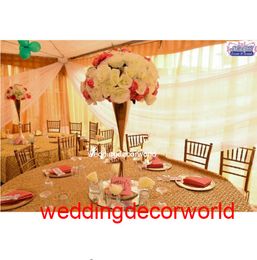 latest iron chorme wedding centerpiece wedding walkway pillar wedding flower stand party decoration table deoctation decor343