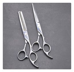 6.0inch Customised Hairdressing Scissors Factory Price Cutting Scissors Thinning Shears professional Human Hair Scissors 2Pc/1Lot