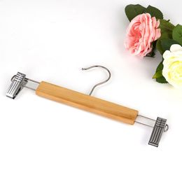 High-grade Trousers Clips Wooden Pants Rack for Children Clothing Store High Quality Adjustable Clothes Hanger WB449