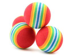 Hot new diameter 35mm interesting Pet Toy dog and cat Toys Super cute Rainbow Ball toy Cartoon plush toy WCW408