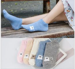 Ms. Spring and Summer Korean version of the cartoon wild cotton low to help women socks shallow mouth short socks