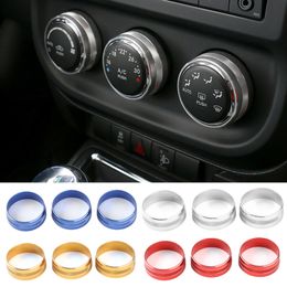 jeep compass accessories UK - Car Air Conditioning Switch Knob Button Decoration Cover for Jeep Wrangler JK  Compass Patriot 2011-2017 Car Interior Accessories