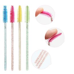 Disposable Clear Eyelash Brushes Lashes Extension Applicator Transparent Eyelashes Brushes Mascara Wands Cosmetics Make Up Tool free DHL