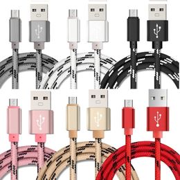 fabric braided type c cable Hi-Speed Micro V8 5pin 1m 2m 3m 10ft usb data charger cable for samsung s6 s7 edge s8 htc smart phone