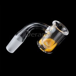 Quartz Thermochromic Bucket Banger 25mmOD 10mm 14mm 18mm Male Female Yellow Blue Sand Color Changing Quartz Nails For Glass Bongs Dab Rigs