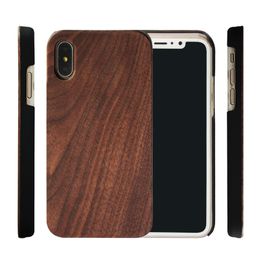 2019 Latest Wooden Bamboo Cover Cases For Iphone X/XS/XR/XSMAX Wood+PC Back Case Durable For Apple 7/8/6splus Engarving Wood Case