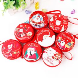 Cute Cartoon Coin Purse Christmas Tree Hanging Ball Ornament Santa Claus Gift Mini Wallet Candy Bag Key Pouch Pendant Earphone Case Cover