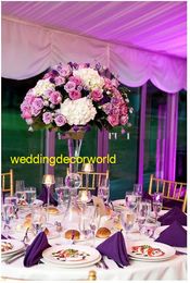new style Wedding acrylic clear Colour Flower Vase Column Stand for Wedding Centrepiece Decoration decor1146